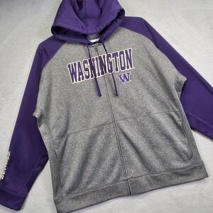 Washington Huskies Hoodie Mens 2XL Champion Sweatshirt Purple‎ Gray NCAA Sports